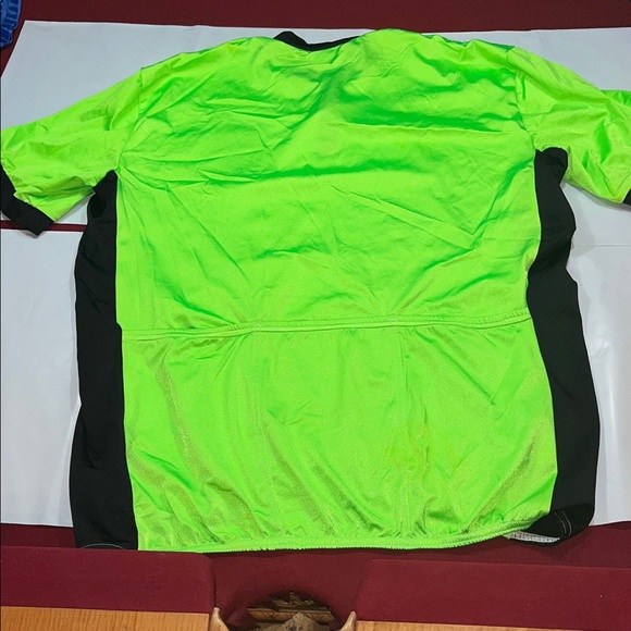 DUPONT Fluorescent GREEN BLACK Cycling Shirt NEW Lycra Schnaubelt Biking mens 2X - Picture 2 of 14